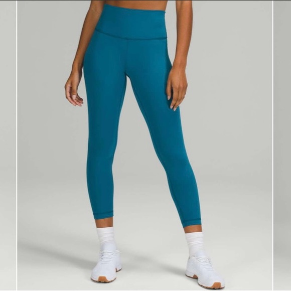 Lululemon 🍋 New 25” Everlux Tight / Leggings Wunder Train HR ~Capri Blue~ 16 - Picture 3 of 10